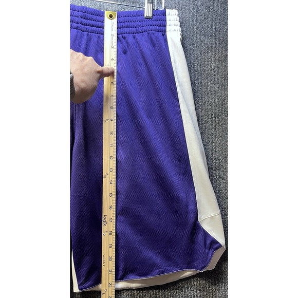 Adidas Player ID Men's‎ Large Basketball Shorts Purple White - Picture 6 of 10